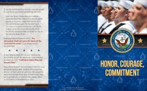 Tract - US Navy Honor, Courage, Commitment formation FLAT OUTSIDE